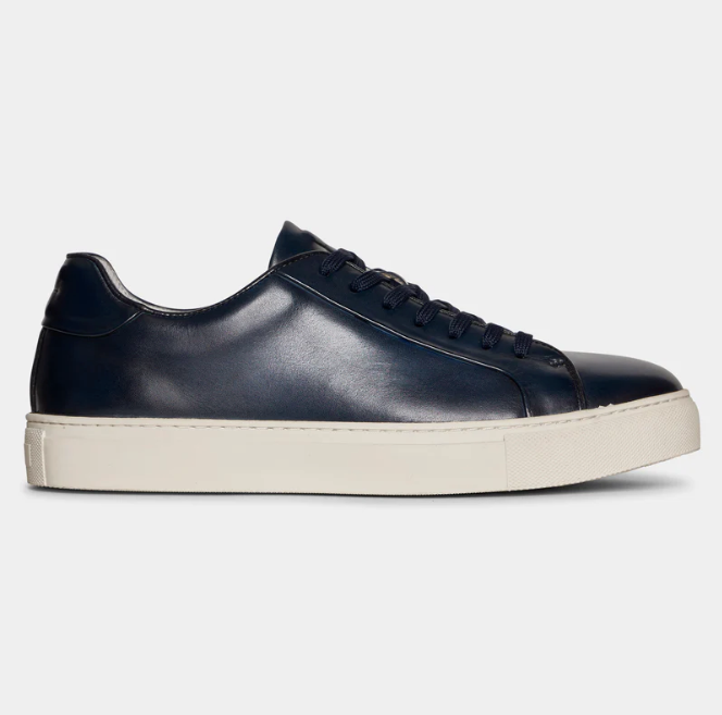 Ahler TGA xLAB Calf Leather Sneakers Navy